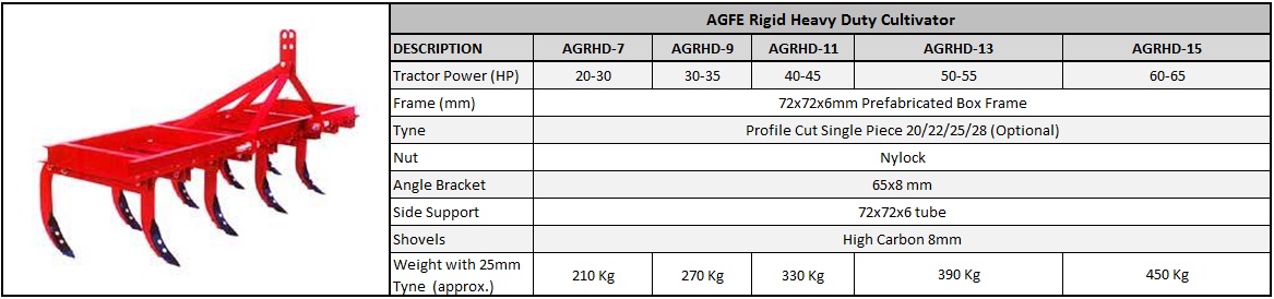 Rigid Heavy Duty Cultivator